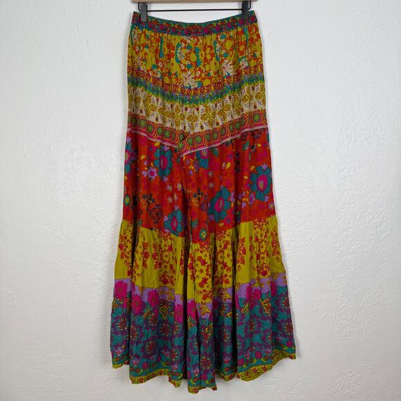 Natural Life Patti Palazzo Pant Tiered Wide Leg NWT Boho Maximalist Size Medium - Picture 3 of 5